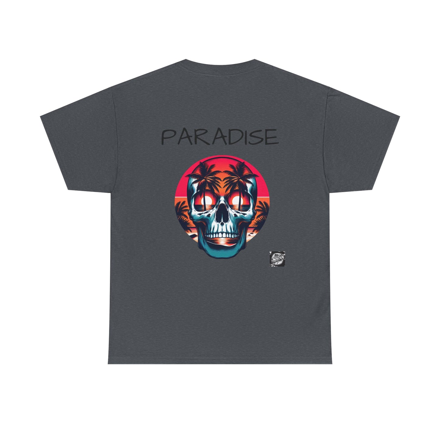 T-Shirt with Paradise Skull Design, Summer Vibes Tee, Beachwear, Festival Shirt, Casual Outfit, Graphic Tee for Adults