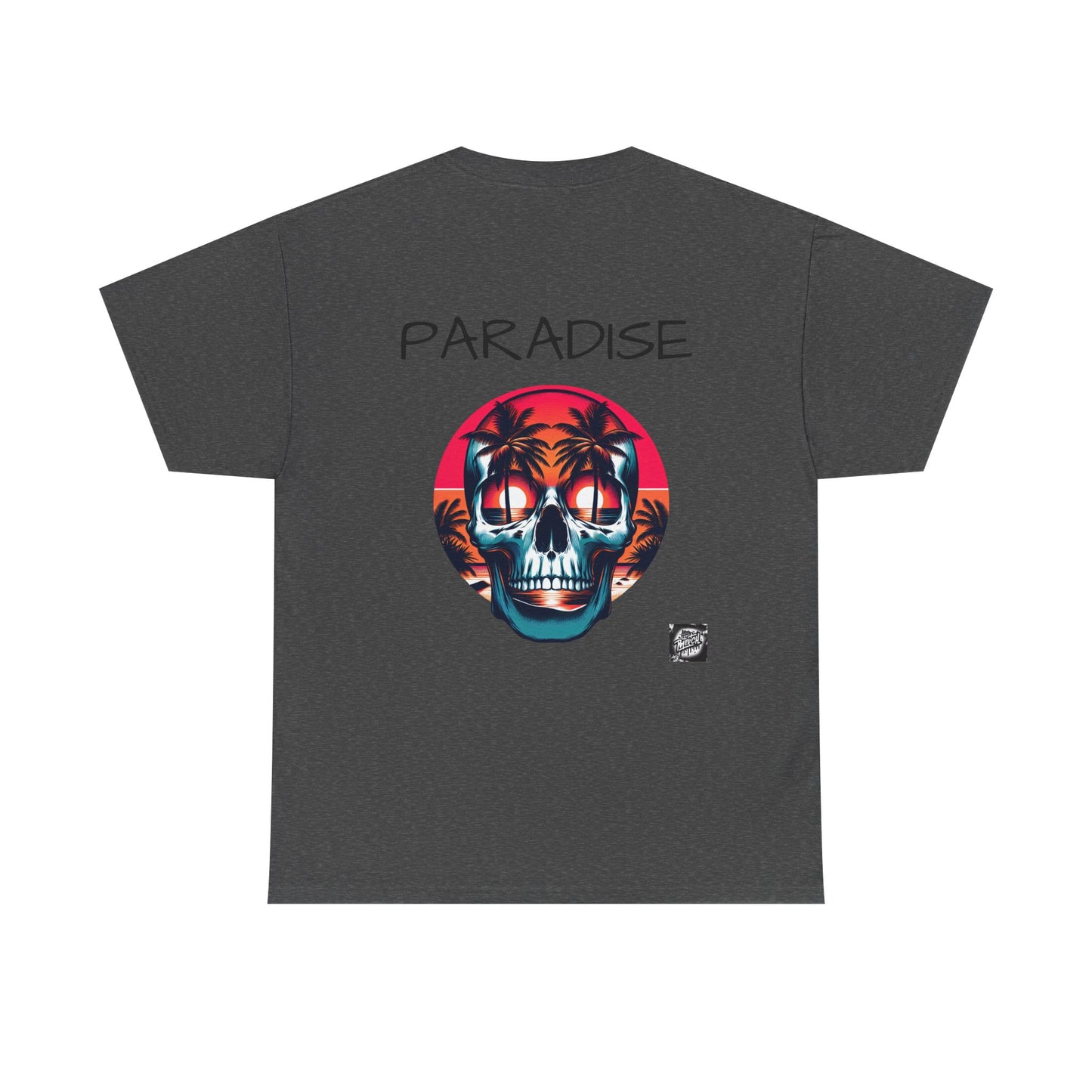 T-Shirt with Paradise Skull Design, Summer Vibes Tee, Beachwear, Festival Shirt, Casual Outfit, Graphic Tee for Adults