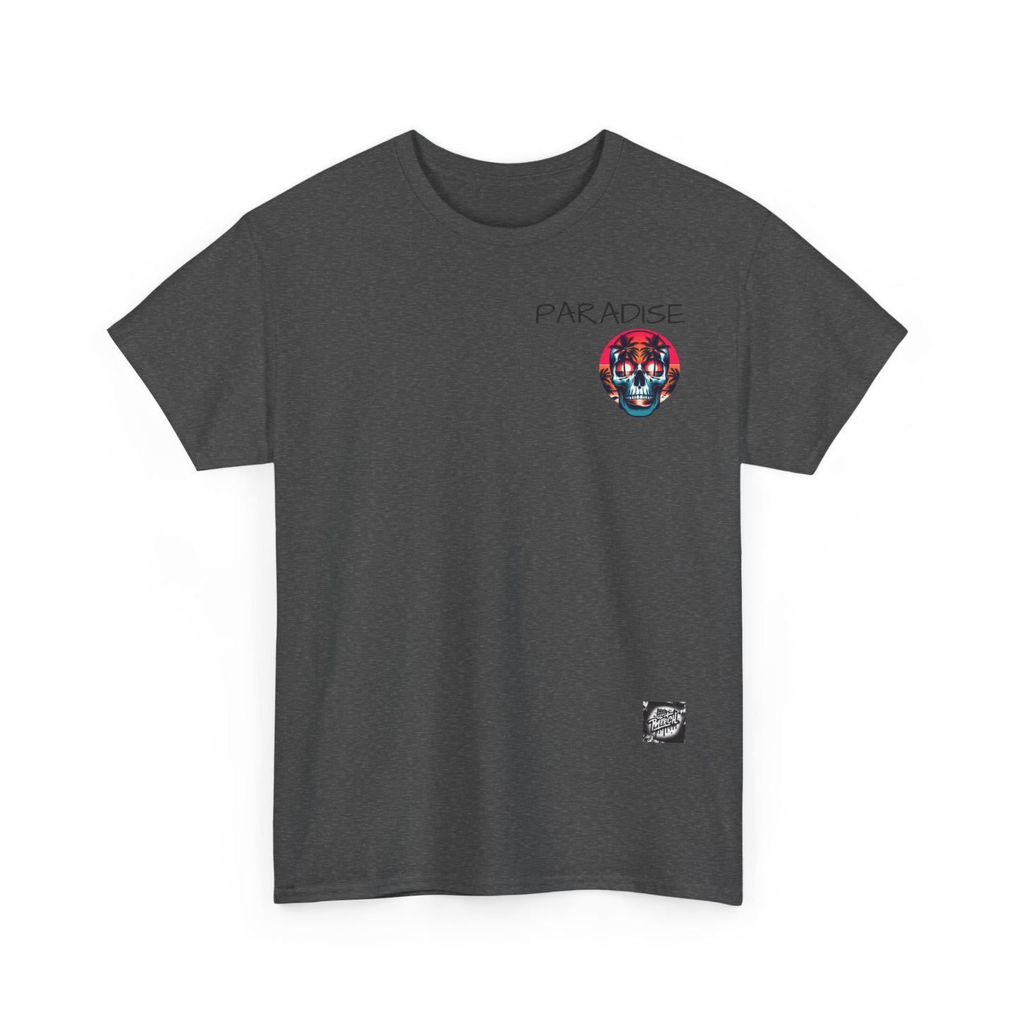 T-Shirt with Paradise Skull Design, Summer Vibes Tee, Beachwear, Festival Shirt, Casual Outfit, Graphic Tee for Adults