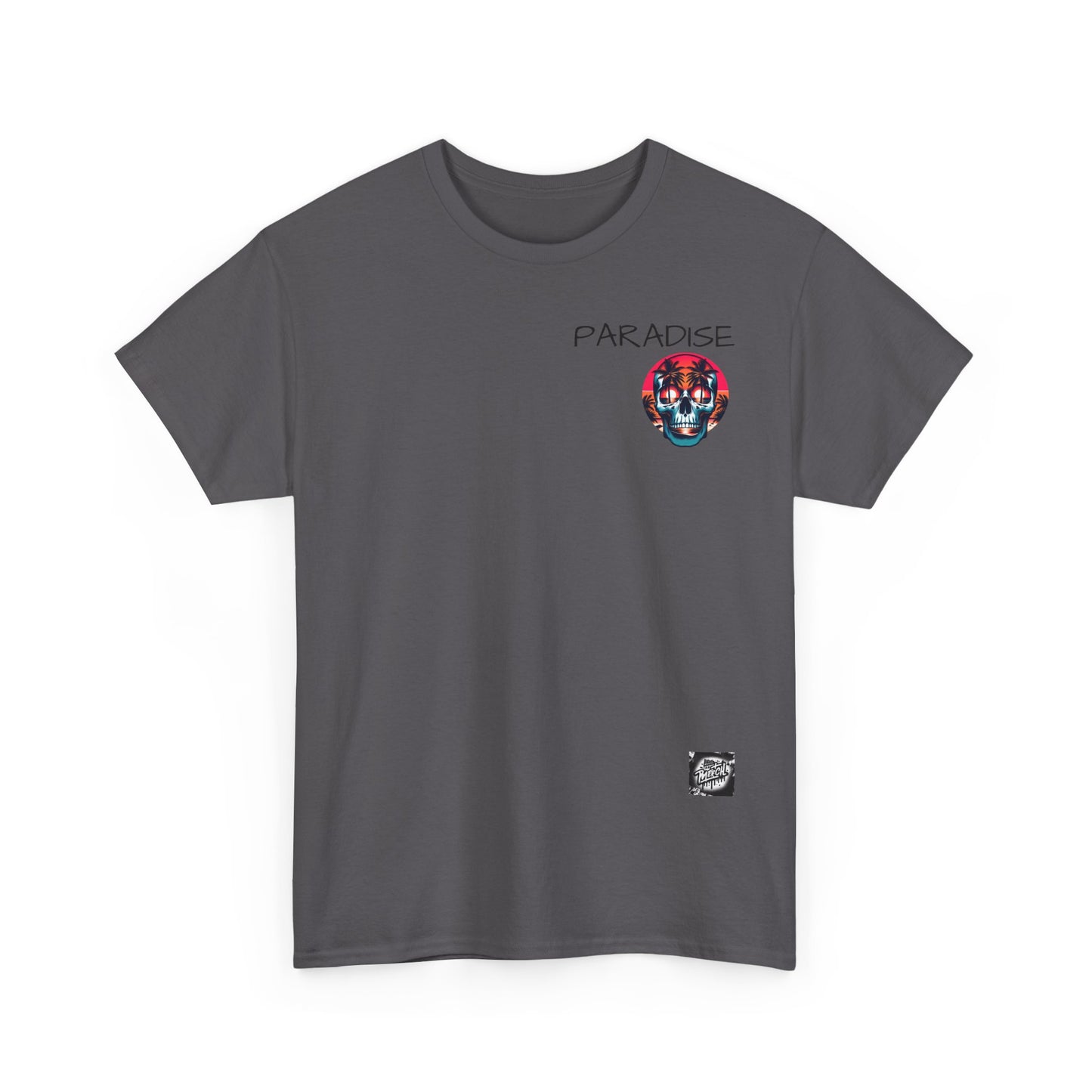 T-Shirt with Paradise Skull Design, Summer Vibes Tee, Beachwear, Festival Shirt, Casual Outfit, Graphic Tee for Adults