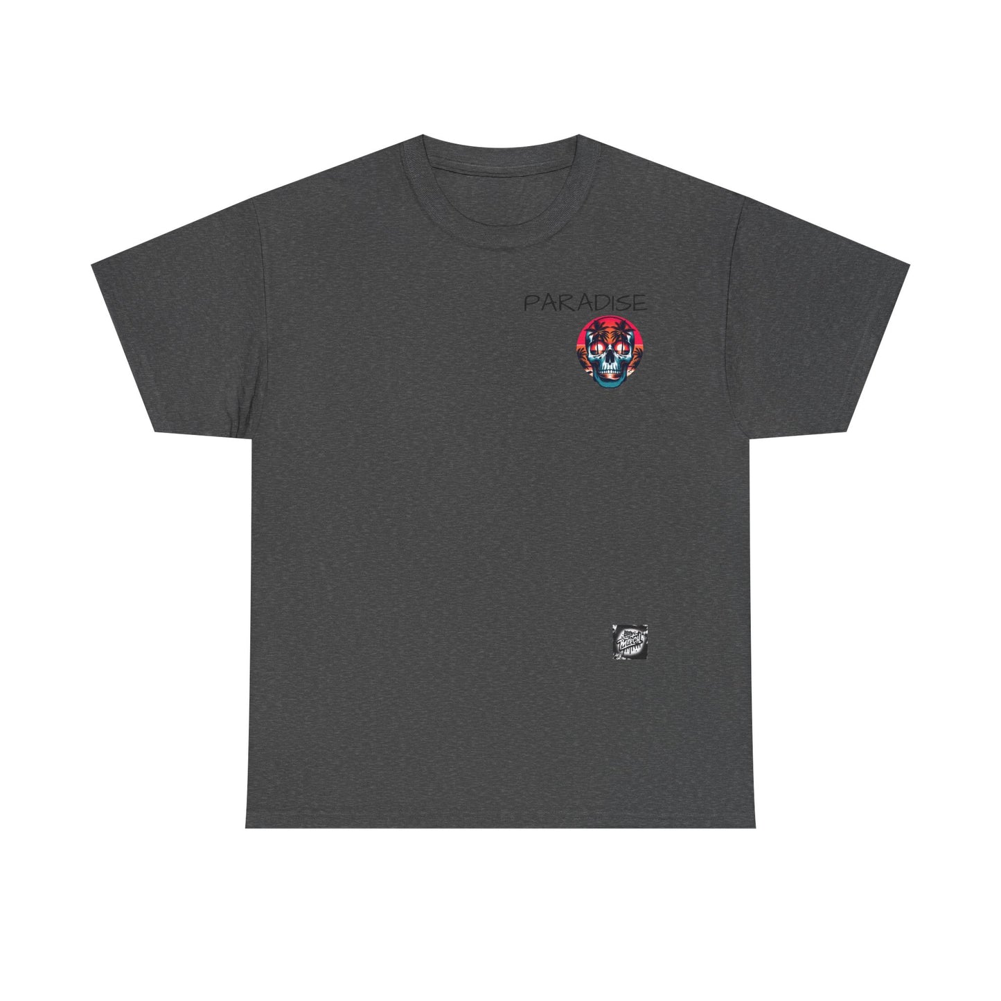 T-Shirt with Paradise Skull Design, Summer Vibes Tee, Beachwear, Festival Shirt, Casual Outfit, Graphic Tee for Adults