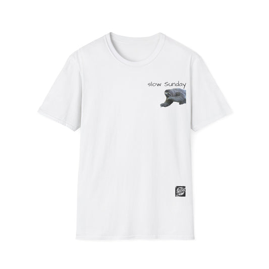 Unisex Softstyle T-Shirt with Fun Sunday Graphics - Relaxing Weekend Wear, Gift for Minion Fans, Sunday Mood Shirt, Cute Casual Tee