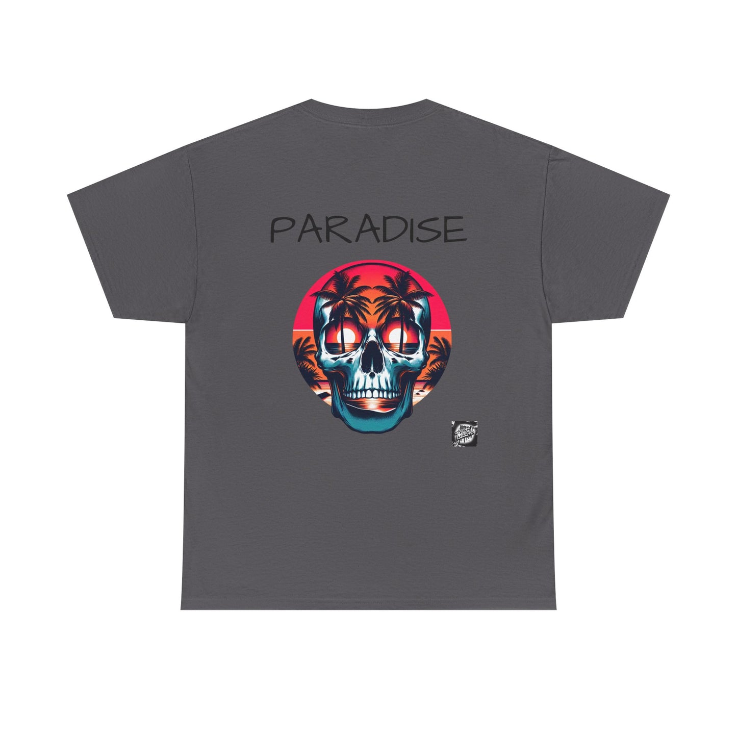 T-Shirt with Paradise Skull Design, Summer Vibes Tee, Beachwear, Festival Shirt, Casual Outfit, Graphic Tee for Adults