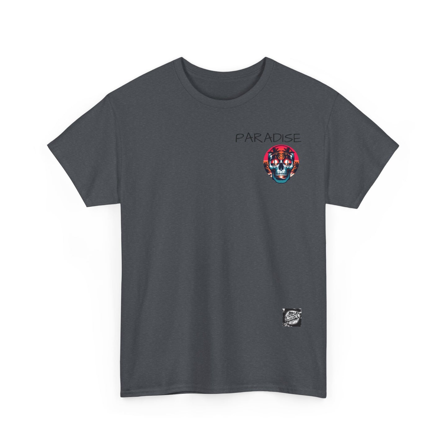 T-Shirt with Paradise Skull Design, Summer Vibes Tee, Beachwear, Festival Shirt, Casual Outfit, Graphic Tee for Adults